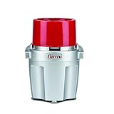 Girmi TR20 Tritatutto, 600W, Capacità 250cc, Lame in Titanio, Lavabile in Lavastoviglie, Dispositivo di sicurezza, Grigio/Rosso