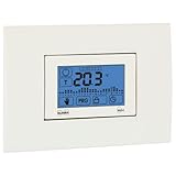 VEMER VE770100 EX.1C - Cronotermostato Elettronico da Incasso per Caldaia, Display Touch Screen, Programmazione Settimanale, Alimentazione a Batterie, Bianco/Grigio Antracite