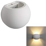 DRIWEI Plafoniera da Interno Applique per Parete GS-5017 Tonda in Gesso Bianco con Attacco G9 da 25W Illuminazione a Doppio Raggio casa Design Moderno Luce