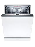 Bosch Elettrodomestici Lavastoviglie Incasso a Scomparsa Totale, Serie 6, Silenziosa, di Facile Installazione, Veloce e Facile, 60 cm, 14 Litri, Inox