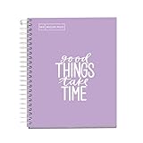 MIQUELRIUS - Notebook Messaggi Notebook - 1 striscia colorata, A6, 100 fogli da 5 mm a quadretti, carta 90 g, senza trapani, copertina in cartone extra duro, colore lavanda