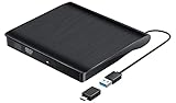 iAmotus Masterizzatore Dvd CD Esterno, USB 3.0 Type C unità Dvd/CD Esterna Portatile Drive Ottiche USB CD/Dvd +/-RW Dispositivo Lettore di Schede Slim Disc per Win7/8/10/XP, Mac OS, Linux