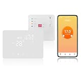 KETOTEK Intelligente Cronotermostato Wireless con RF Ricevitore WiFi per Caldaia 5A, Termostato Senza Fili con 220V Ricevitore Alexa Compatibile, Programmabile Settimanale, Controllo da App e Vocali