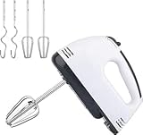 SQUADO Sbattitore Elettrico 180W – Frullatore con 7 Velocità, Doppia Frusta, Impastatore, Corpo in ABS, Design Compatto per Cucina