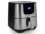 Princess Elettricità Friggitrice Digitale Aerofryer Deluxe XXL, 1700 W, 5,5 L, Argento