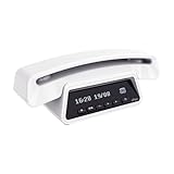 ALCATEL ePure Premium - Telefono fisso cordless DECT con segreteria - Design vintage - Base con display smart - Grande display grafico - Vivavoce - Funzione blocco chiamate - Bianco