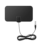 DollaTek Antenna TV digitale per interni Mini 50 Mile Range Amplificatore di segnale F-TV HDTV compatibile 4K