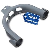 VIOKS Supporto per tubo di scarico 180 gradi in PVC - Universale, Robusto, Solido e affidabile, Grigio, 1 unità