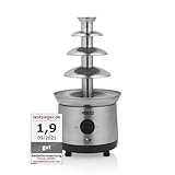 Princess Fontana di cioccolato XXL – 4 piani in acciaio – Mantenimento in caldo – 190 W – 1,1 L – senza PFOA e BPA – argento – 292999
