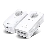 Tp-Link Tl-Wpa8631P Kit Powerline Wifi, Av1300 Mbps Su Powerline, Ac1200 Mbps Su Wifi Dual Band, 3 Porte Gigabit, Plug And Play, AV1300 Wi-Fi AC1200 con presa, Bianco