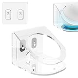 Geekria - Supporto da parete in acrilico per Echo Dot (4° generazione) con orologio LED e Alexa, supporto per altoparlante stabile, adatto per altoparlanti intelligenti Echo Dot 2021 (trasparente)