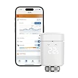 Eve Thermo (Matter, 4ª gen): valvola termostatica intelligente, controllo automatico della temperatura, richiede Amazon Alexa, Apple Home, SmartThings o Google Home. necessario Thread Border Router