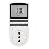 JOYELEC Presa timer elettronico digitale,10set di timer plug-in programmabili,16A 3680W 230VAC, adatto per il controllo della temporizzazione degli elettrodomestici e l'illuminazione stradale