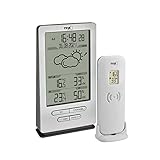 TFA Dostmann stazione meteo con sensore esterno Xena, 35.1162.54, wireless, comfort del clima interna, previsioni del tempo, orologio con data completa, argento