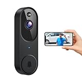 ModeJump Videocitofono senza fili, sorveglianza interna/esterna, rilevamento umano intelligente tramite intelligenza artificiale, audio bidirezionale, visione notturna, visualizzazione in diretta