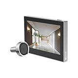 EZVIZ CP2 Spioncino Digitale a Batteria 1080P con Schermo a Colori da 4,3', Visione Grandangolare a 146°, Batteria Ricaricabile da 2200 mAh, WiFi 2.4 GHz, NO Rilevamento di Movimento, Colore Argento