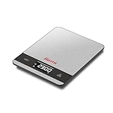 Girmi PS05 Bilancia da cucina Elettronica, 1 gr/5Kg, Piatto Inox, Display ad alta luminosità, Autospegnimento, Funzione TARA, Indicatori di errore, Display 50 x 22