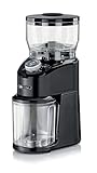 Ariete 3023 Coffee Grinder 3023, Macinacaffè con macine coniche in acciaio inox, 200W, 14 livelli di macinatura, Capacità serbatoio 200 g, da 2 a 12 tazze, Nero