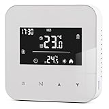 Termostato 2 fili per caldaie a gas，termostato a batteria Programmabile giornaliera，cronotermostato manuale ambiente a parete. non contiene batterie Non supporta la connettività Wi-Fi.