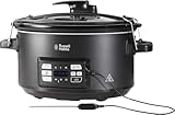Russell Hobbs Sous Vide Slow Cooker 6,5 L, Cottura a Bassa Temperatura, Timer Programmabile, Display Digitale, Nero, 25630-56