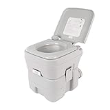 HIRAM Toilette Portatile 20L WC Chimico per Campeggio Viaggio Caravana WC Igienica Rimovibile per Bambini Anziani