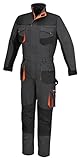 BETA 7865G Tuta da Lavoro Uomo Leggera, Design e Vestibilità, Tuta da Lavoro Multitasche con Chiusura Frontale con Zip Doppio Cursore, Coperta da Patella con Chiusura a Strappo, Grigio