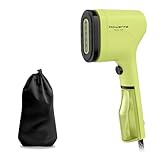 Rowenta Pure Pop, Ferro da Stiro Verticale Portatile a Vapore, Utile per Stirare e Igienizzare i Tuoi Capi, con Sistema Reversibile, Riscaldamento Rapido, Potenza 1300W, Colore Giallo Limone, DR2025