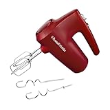 Russell Hobbs Sbattitore Desire Rosso (5 velocità + funzione Pulse, 2 fruste e 2 ganci impastatori cromati lavabili in lavastoviglie, Supporto per ciotola e base d’appoggio, 350W)27152-56