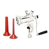 Tre Spade Tritacarne manuale TC-8 INOX in acciaio inox con accessori per la produzione di salsicce
