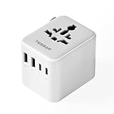 Adattatore Universale da Viaggio, TESSAN Presa Universale da Viaggio con 2 USB A e 2 USB C, Adattatore Spina Internazionale per Americana USA Giapponese UK Inglese Australia Messico Tailandia