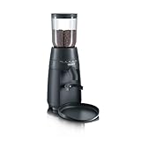 GRAEF CM702 - Macinacaffè elettrico, macinino a cono in acciaio inox rimovibile, 24 livelli di macinatura, macinatura che conserva il sapore, fino a 12 tazze di caffè filtro, nero
