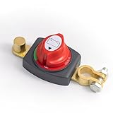 Tomedeks 1 Pezzo Staccabatteria Auto,Regolabile Interruttore di Separazione Della Batteria,Interruttore a Batteria per Auto,Batteria Tagliato Interruttore,Per Auto,Moto,Roulotte(Rosso)