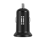 Aiino Samsung Caricatore Caricabatteria portatile per Tablet per auto 1USB 2,4A, Nero