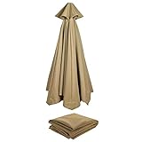 Rechange Telo per Ombrellone (2.7m/3.0m) Baldacchino Di Ricambio Ombrellone per 6 Braccia/8 Braccia, Copertura per Ombrellone In Tessuto Di Ricambio per Ombrellone Da Giardino Piscina Cortile Ombra (
