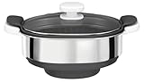 Moulinex XF384B Accessorio Vaporiera per Cuisine Companion, Contenitore Inox, Capacità 3,7 l