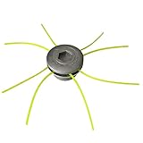 FAST WORLD SHOPPING - Testina Decespugliatore in Alluminio, 4 Fili Nylon a 8 Uscite, Testina Universale Profilo Piatto per Tagliaerba, Ideale per Taglio Basso e Preciso