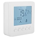 Phefop Termostato Intelligente, Regolatore di Temperatura Programmabile con Display LCD, Blocco Bambini e Memoria Dati per Uso Domestico e in Ufficio