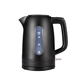 Amazon Basics Bollitore Elettrico 1,7L, 2200 W, Senza BPA con Base a 360°, Spegnimento Automatico e Filtro Anticalcare Estraibile, Nero Opaco
