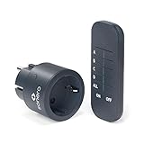 sonero® set di prese radio 2300 watt - 1x telecomando, 1x presa per uso interno, portata 30 m, antracite