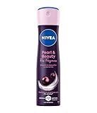 NIVEA Deodorante Spray Pearl & Beauty Fine Fragrance 150 ml, Deodorante donna antitraspirante per una protezione 72h, Formula con Estratti di Perla Nera e Oli profumati per un fragranza raffinata