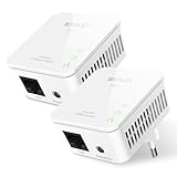 Tenda P200 Powerline Kit AV200 Mbps, Adattatori PLC con 1 Porta Ethernet, HomePlug AV, Plug & Play, Fino a 300 m di Copertura, Risparmio Energetico
