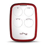 WHY EVO NOA Radiocomando Multifrequenza da 280 a 868 MHz Apricancello Rolling Code Codice Fisso Autoapprendente 4 in 1 Telecomando Garage Cancello Programmabile a Lungo Raggio (Granade Red)
