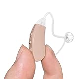 Amplificatore audio personale BTE audio attivo, apparecchio acustico, 2 programmi, miglioramento del parlato e del linguaggio, soppressione del rumore di fondo, design invisibile dietro l'orecchio