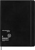 Moleskine Smart Notebook, Sistema di Smart Writing, Smart Notebook con Copertina Morbida, Pagine a Righe e Chiusura Elastica, Colore Nero, Formato XL 19 x 25 cm