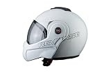 BHR Casco Modulare Moto 807 REVERSE | Casco Moto Integrale Omologato ECE con funzione Flip-Up 180° | Casco Moto Modulare Uomo & Donna con Sgancio Micrometrico | BIANCO | XL