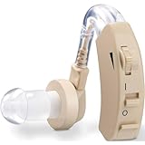 Beurer HA 20 Amplificatore Acustico Singolo, Adattamento Ergonomico dietro l'orecchio, Amplificazione rumori, Volume Regolabile, 3 accessori per l'adattamento personalizzato al canale auricolare