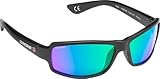 Cressi Ninja Floating, Occhiali Galleggianti Sportivi da Sole Polarizzati con Protezione UV 100% Uomo, Nero/Lenti Specchiate Verde, Taglia Unica