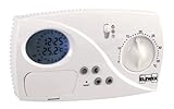 VEMER VE773200 CT 24H - Cronotermostato a Cavalieri da Parete, Programmazione Giornaliera, Alimentazione a Batterie, Bianco