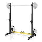 Rack da Squat Multifunzione con Portabilancieri ad Altezza Regolabile, Gabbia per Squat con Barre di Sicurezza, Attrezzo per Fitness a Casa, Carico Massimo 250 kg