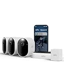 Arlo Pro 6 Telecamera WiFi Esterno Senza Fili, 2K+ HDR, rilevamento AI, visione notturna a colori, compatibile con Alexa, Prova Inclusa Secure, 3 telecamere + 1 batteria aggiuntiva e caricatore doppio